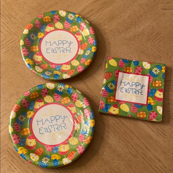 Easter Paper Plates and Napkins Bundle - Picture 2 of 3